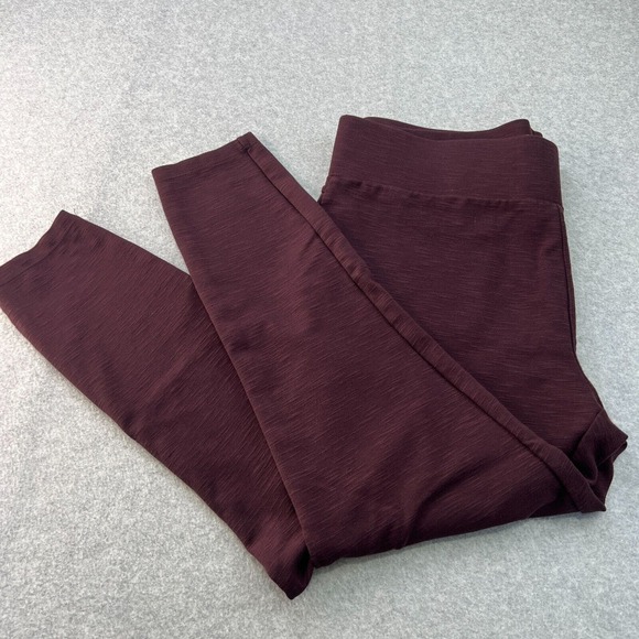 Matty M Leggings Women's Stretch Pants Burgundy Red Stretch Waistband Size XL - Picture 8 of 13
